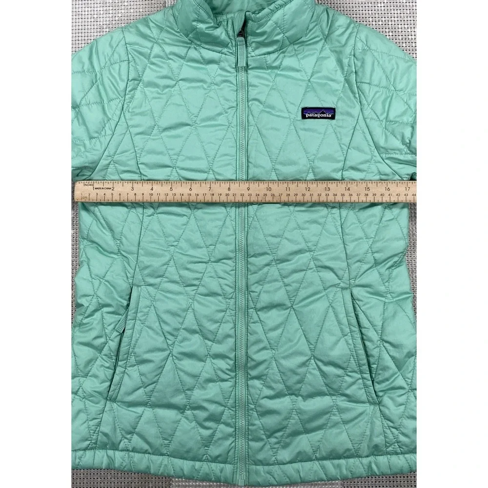 Patagonia Nano Puff Jacket Full Zip Teal Quilted Girl's XL 14 2018 Model